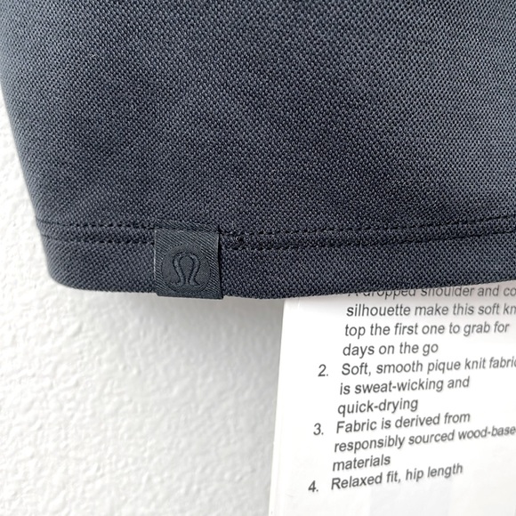 NWT Lululemon Capped Short Sleeve Tee Black Size 4 - Picture 6 of 9